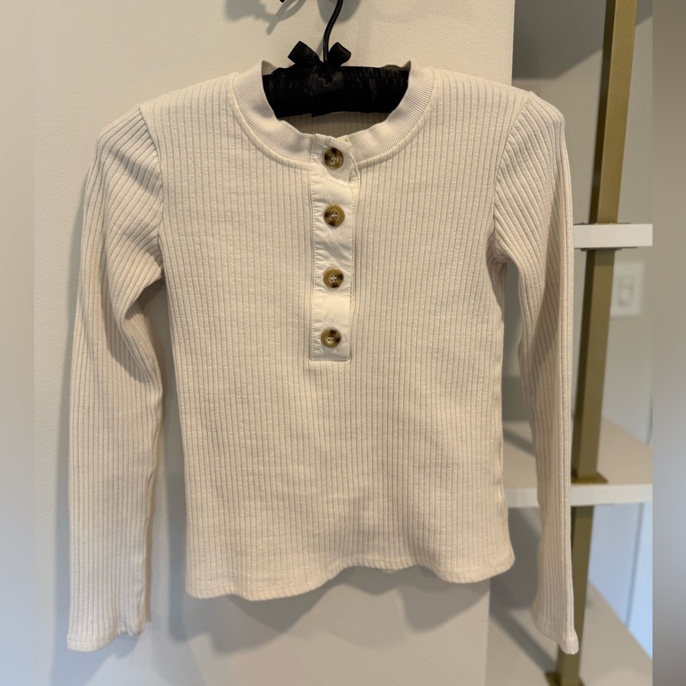 Zara Ribbed button top